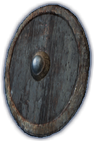 Synthesised Teak Round Shield