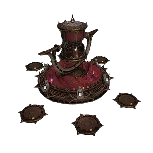 Crimson Hourglass Map Device